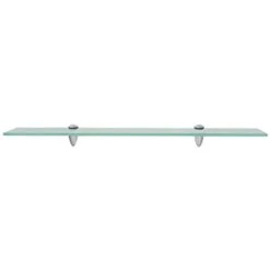 Queen.Y Glass Shelf For Bathroom, 27.6" X 3.9" Bathroom Shelf With Tempered Glass And Zinc Alloy Wall Mount, 0.3" Thickness, Floating Glass Shelves, Clear