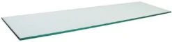 TechnologyLK 12" X 48" Rectangle 3/8" Tempered Clear Glass Shelf