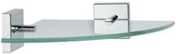 Croydex QM441441 Flexi-Fix Chester Glass Shelf, Silver, 54 X 590 X 134mm -Moen Shop 21FdxS BwL. AC