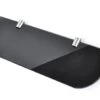 BSM Marketing 300mm (12" Approx) By 100mm Gloss Black 6mm Thick Toughened Safety Glass Shelf With Curved Edges And Chrome Shelf Supports -Moen Shop 21FsjS7nkUL