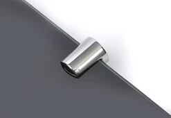 BSM Marketing 300mm (12" Approx) By 100mm Gloss Black 6mm Thick Toughened Safety Glass Shelf With Curved Edges And Chrome Shelf Supports 7 BSM Marketing 300mm (12" Approx) By 100mm Gloss Black 6mm Thick Toughened Safety Glass Shelf With Curved Edges And Chrome Shelf Supports -Moen Shop 21IimQjR4KL