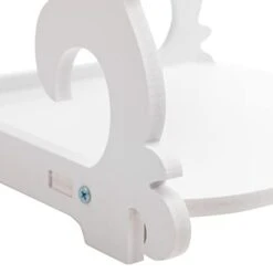 ALIMORDEN 4 Tier Bathroom Accessories Corner Storage Stand For Small Space, Toilet Paper Stand For Bathroom Organizer, White -Moen Shop 21Jn6ofKFpL