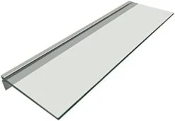 Naiture Bathroom Wall Mount Glass Wall Shelf With Aluminum Bracket, 35.4 X 7.9 X 0.31 Inch, Clear -Moen Shop 21O5UQGstHL. AC