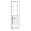HOMCOM Freestanding Wood Bathroom Storage Tall Cabinet Organizer Tower With Shelves & Compact Design, White -Moen Shop 21OTvufR0bL