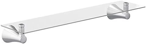 Moen YB0390BN Flara Collection 21-Inch Wide Glass Bathroom Vanity Shelf, Brushed Nickel 5 Moen YB0390BN Flara Collection 21-Inch Wide Glass Bathroom Vanity Shelf, Brushed Nickel - Image 3
