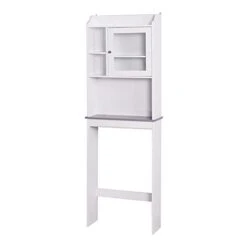 UFINEGO Over The Toilet Storage Cabinet With Storage Shelves 68.11 INCH Over Toilet Bathroom Organizer Bathroom Organizer Over Toilet, White -Moen Shop 21S9p1GqofL