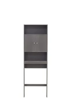 VACCU Household Bathroom Shelf, Toilet, Bathroom SpaceSaver, Bathroom, Tolllet Storage Cabinet, White, MDF Board (Grey) -Moen Shop 21ScXLQrheL 2