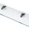 6mm Thick Toughened Glass Shelves With Curved Corners And Large Chrome Finish Shelf Supports 600mm (24†Approx) And 500mm (20†Approx) Black, White And Clear (500mm X 100mm, Clear 1 Shelf) 2 6mm Thick Toughened Glass Shelves With Curved Corners And Large Chrome Finish Shelf Supports 600mm (24†Approx) And 500mm (20†Approx) Black, White And Clear (500mm X 100mm, Clear 1 Shelf) -Moen Shop 21TvKB9fgmL