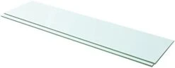 VidaXL 2X Shelves Panel Glass Sheets Plates Display Racks Shelving For Cabinet Slatwall Storeroom Strong Durable Toughened Glass Clear 27.6"x11.8" -Moen Shop 21U6bSy8KRL. AC