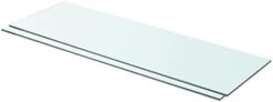 VidaXL 2X Shelves Panel Glass Sheets Plates Display Racks Shelving For Cabinet Slatwall Storeroom Strong Durable Toughened Glass Clear 27.6"x11.8" -Moen Shop 21URrCa56L. AC