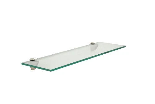 Spancraft 6" X 21" Glass Shelf - Brushed Steel Finish 3 Spancraft 6" X 21" Glass Shelf - Brushed Steel Finish