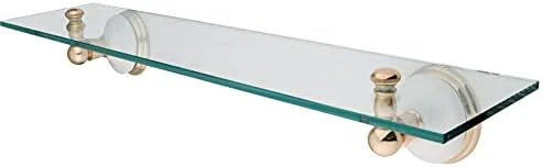 Kingston Brass BA1119PB Victorian Glass Shelf, Polished Brass 9 Kingston Brass BA1119PB Victorian Glass Shelf, Polished Brass - Image 7