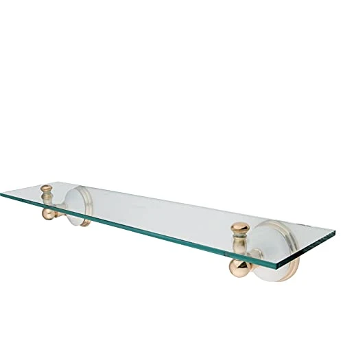 Kingston Brass BA1119PB Victorian Glass Shelf, Polished Brass 3 Kingston Brass BA1119PB Victorian Glass Shelf, Polished Brass