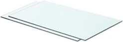 VidaXL 2X Shelves Panel Glass Sheets Plates Display Racks Shelving For Cabinet Slatwall Storeroom Strong Durable Toughened Glass Clear 27.6"x11.8" -Moen Shop 21m7Wyt58ML. AC