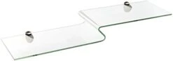 Spancraft Glass Kingbird Bent Glass Shelf, Brushed Steel Bracket, 8 X 32 -Moen Shop 21qnMQSZMaL. AC