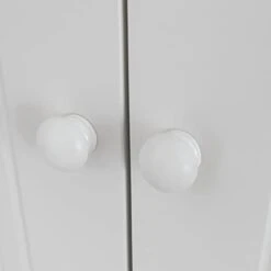 POLNED Over The Toilet Storage Cabinet, 2 -Tier Freestanding Bathroom Cabinet Bathroom Spacesaver With 2 Doors,Modern Storage Cabinet Toilet Rack For Bathroom, Laundry-Antique White A -Moen Shop 21quitJ8YBL