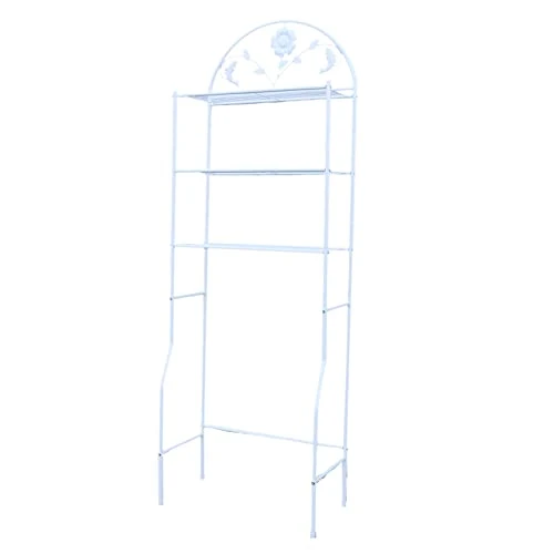 CNCEST Toilet Storage Rack,3-Shelf Bathroom Organizer Over The Toilet Storage 3 Tier Space Saver Organizer Rack Bathroom Shelf Over Toilet Storage For Laundry, Balcony,Porch 70.9X24.4X12.6in (White) 6 CNCEST Toilet Storage Rack,3-Shelf Bathroom Organizer Over The Toilet Storage 3 Tier Space Saver Organizer Rack Bathroom Shelf Over Toilet Storage For Laundry, Balcony,Porch 70.9X24.4X12.6in (White) - Image 4