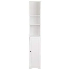 Bysesion FCH One Door & Three Layers Bathroom Cabinet White