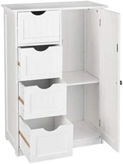 Home Furnishing Plaza Single Door Bathroom Storage Cabinet With 4 Drawers White Floor Cabinet Multifunctional Bathroom Storage Organizer Rack Stand 15 Home Furnishing Plaza Single Door Bathroom Storage Cabinet With 4 Drawers White Floor Cabinet Multifunctional Bathroom Storage Organizer Rack Stand -Moen Shop 310LCMC 82L. AC