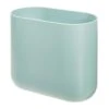 IDesign Cade Oval Slim Trash, Compact Waste Basket Garbage Can For Bathroom, Bedroom, Home Office, Dorm, College-Matte Soft Aqua -Moen Shop 3110kqhmcqL