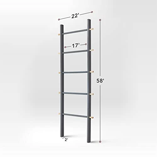 AFOOGA 5Ft Wooden Blanket Ladder Farmhouse - Quilt Ladder For Bedroom - Decorative Ladder For Blankets - Wood Ladder Decor - Easy Assembly- Wooden Ladder For Blankets - Farmhouse Ladder Blanket Holder 6 AFOOGA 5Ft Wooden Blanket Ladder Farmhouse - Quilt Ladder For Bedroom - Decorative Ladder For Blankets - Wood Ladder Decor - Easy Assembly- Wooden Ladder For Blankets - Farmhouse Ladder Blanket Holder - Image 4