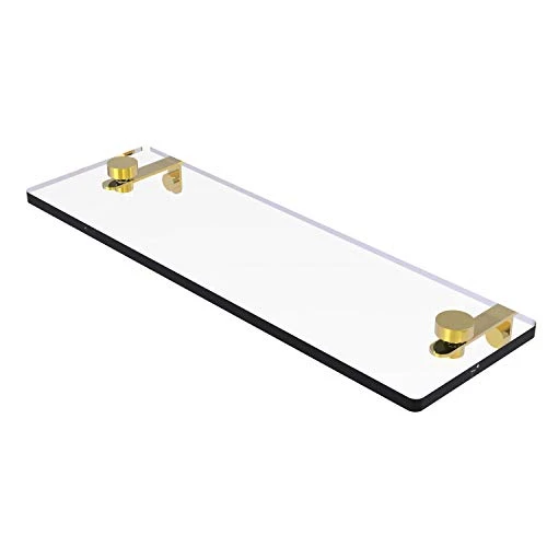 Allied Brass NS-1/16 16 Inch Vanity Beveled Edges Glass Shelf, Polished Brass 3 Allied Brass NS-1/16 16 Inch Vanity Beveled Edges Glass Shelf, Polished Brass