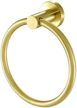 KES Brushed Gold Towel Ring Bathroom Hand Towel Holder Round Wall Mount SUS 304 Stainless Steel Brushed Gold Finish, A2180DG-BZ -Moen Shop 314 zd3 USL. AC
