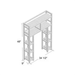 Bernardston 34.5" W X 48" H X 9" D Solid Wood Free-Standing Over-the-Toilet Storage -Moen Shop 315Ko7lNV0L