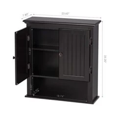 UTEX Bathroom Cabinet Wall Mounted, Wood Hanging Cabinet, Wall Cabinets With Doors And Shelves Over The Toilet For Bathroom,Espresso 12 UTEX Bathroom Cabinet Wall Mounted, Wood Hanging Cabinet, Wall Cabinets With Doors And Shelves Over The Toilet For Bathroom,Espresso -Moen Shop 315bXcfGsLL