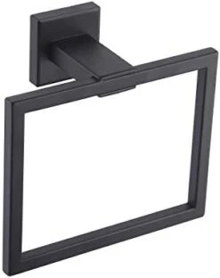 KES Bathroom Towel Ring SUS 304 Stainless Steel Shower Towel Hanger Holder Modern Square Style Wall Mount Matte Black Finish, A2480-BK 19 KES Bathroom Towel Ring SUS 304 Stainless Steel Shower Towel Hanger Holder Modern Square Style Wall Mount Matte Black Finish, A2480-BK -Moen Shop 316FpLkdJEL. AC