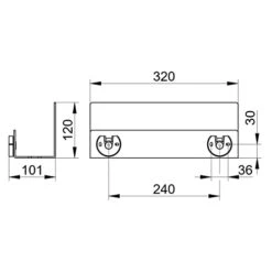 Keuco Wall Mounted Shwoer Shelf - Matte White - 24952510000 -Moen Shop 316M4gR4T2L