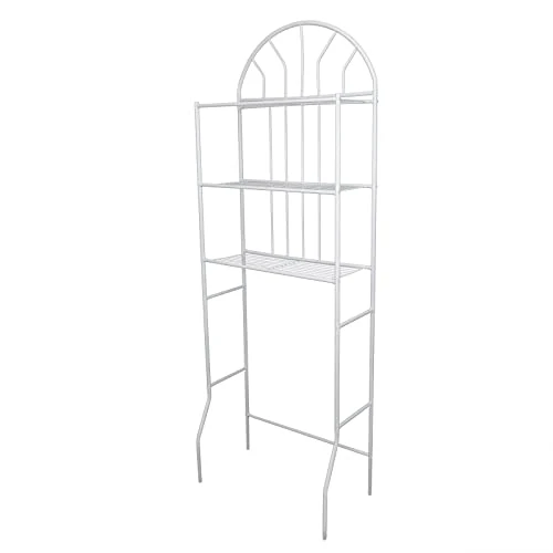 QUEMARQUE 3-Tier Over The Toilet Storage Rack Shelves Bathroom Frame Shelf Organizer Stand For Home Bathroom, White 7 QUEMARQUE 3-Tier Over The Toilet Storage Rack Shelves Bathroom Frame Shelf Organizer Stand For Home Bathroom, White - Image 5