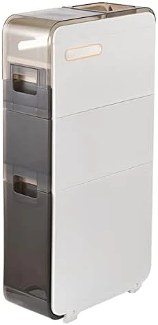 OEODJUJS 6.9" W Skinny Bathroom Storage Cabinet, 4 Tier Toilet Paper Holder Cabinet With Drawers, Narrow Pantry Cabinet For Bedroom/Kitchen Small Space, White 9 OEODJUJS 6.9" W Skinny Bathroom Storage Cabinet, 4 Tier Toilet Paper Holder Cabinet With Drawers, Narrow Pantry Cabinet For Bedroom/Kitchen Small Space, White - Image 7