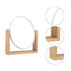 LOTIKO Makeup Mirror With Natural Bamboo Stand, 1X/3X Magnification Double Sided 360 Degree Swivel Magnifying Mirror,Vanity Table,Office Desk,Room Decor, Beauty Gifts(Oval) 10 LOTIKO Makeup Mirror With Natural Bamboo Stand, 1X/3X Magnification Double Sided 360 Degree Swivel Magnifying Mirror,Vanity Table,Office Desk,Room Decor, Beauty Gifts(Oval) -Moen Shop 31B2lZdOjMS