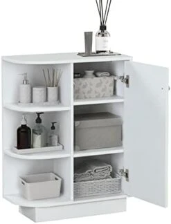 ELESS HOME Bathroom Storage Cabinet, Bathroom Floor Cabinet, Bathroom Cabinets Freestanding With 1 Door And 3 Open Shelves For Living Room Bathroom Home Office -Moen Shop 31BckwE1I0L. AC
