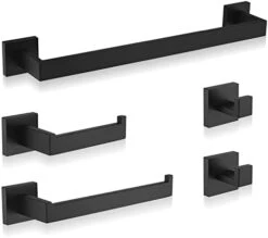 Brushed Gold Towel Bar,16-Inch Towel Bar For Bathroom Square Base SUS304 Stainless Steel Wall Mount Bath Towel Holder Bathroom Hardware Accessories -Moen Shop 31DQwDUv3RL. AC