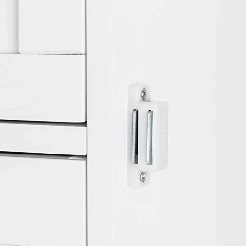 Home Furnishing Plaza Single Door Bathroom Storage Cabinet With 4 Drawers White Floor Cabinet Multifunctional Bathroom Storage Organizer Rack Stand 4 Home Furnishing Plaza Single Door Bathroom Storage Cabinet With 4 Drawers White Floor Cabinet Multifunctional Bathroom Storage Organizer Rack Stand - Image 2