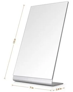 NEZZOE Modern Makeup Mirror, 12" Length Aluminum Desk Mirror, Vanity Mirror For Counter, Bedroom, Bathroom, Dorm 13 NEZZOE Modern Makeup Mirror, 12" Length Aluminum Desk Mirror, Vanity Mirror For Counter, Bedroom, Bathroom, Dorm -Moen Shop 31FdMqtiQqL
