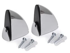 6mm Thick Toughened Glass Shelves With Curved Corners And Large Chrome Finish Shelf Supports 600mm (24â€ Approx) And 500mm (20â€ Approx) Black, White And Clear (500mm X 100mm, Clear 1 Shelf) -Moen Shop 31FlukdZhNL 1