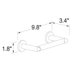 Ginger 0205/PC Sine, Polished Chrome, 8" Towel Bar