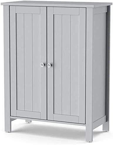 Tangkula Bathroom Floor Cabinet, Free Standing 3 Tier Storage Cabinet With Double Door & Adjustable Shelf, Wooden Bathroom Cabinet For Home Office, 23.5 X 12 X 31.5 Inches (Black) 10 Tangkula Bathroom Floor Cabinet, Free Standing 3 Tier Storage Cabinet With Double Door & Adjustable Shelf, Wooden Bathroom Cabinet For Home Office, 23.5 X 12 X 31.5 Inches (Black) - Image 8