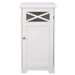 GENERIC JHUS Floor Organizer Bathroom Storage Cabinet W/Door 3 Shelves Freestanding White Blown Bathroom Shelves Bathroom Decor Home Decor Bathroom Organizer Bathroom Accessories Bathroom Storage -Moen Shop 31Ih6RJM4rL