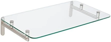 Ginger 0240-20/SN Sine 20" Tempered Glass Hotel Shelf Rack, Satin Nickel 7 Ginger 0240-20/SN Sine 20" Tempered Glass Hotel Shelf Rack, Satin Nickel - Image 5