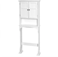 Zenna Home Collette Over The Toilet Bathroom Spacesaver, Bath-Storage Shelves, White -Moen Shop 31Lc B tNuL. AC