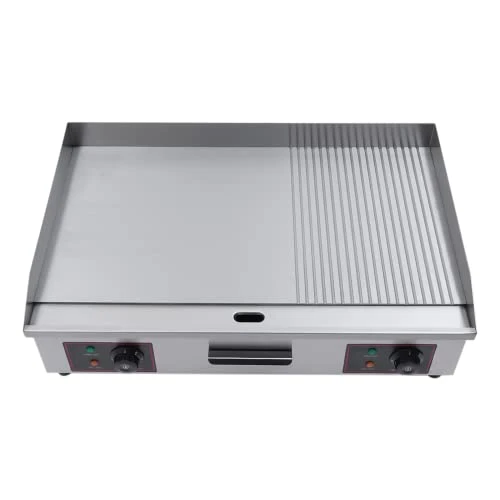 29" Commercial Griddle Electric Flat Top Grill, 110V Electric Flat Top Griddle Non-Stick, Stainless Steel Restaurant Teppanyaki Griddle with 122~572℉ Adjustable Temperature Control 8 29" Commercial Griddle Electric Flat Top Grill, 110V Electric Flat Top Griddle Non-Stick, Stainless Steel Restaurant Teppanyaki Griddle with 122~572℉ Adjustable Temperature Control - Image 6