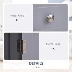 Kleankin Bathroom Cabinet With Drawer And Shelf, Toilet Vanity Cabinet For Toilet Paper, Towels Or Shampoo, Grey 10 Kleankin Bathroom Cabinet With Drawer And Shelf, Toilet Vanity Cabinet For Toilet Paper, Towels Or Shampoo, Grey -Moen Shop 31OetrPRopL