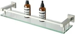 Alise GC2000-LS SUS 304 Stainless Steel Bathroom Glass Shelf Wall Mount 20 Inch,Brushed Nickel -Moen Shop 31PFIZ9bREL. AC