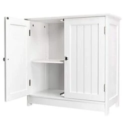 Bathroom Floor Storage Cabinet,Bathroom Single Vanity Cabinet Under Sink Storage,Space Saver Organizer Freestanding W/Shelf And Double Doors 11 Bathroom Floor Storage Cabinet,Bathroom Single Vanity Cabinet Under Sink Storage,Space Saver Organizer Freestanding W/Shelf And Double Doors -Moen Shop 31PRz8IaxLL