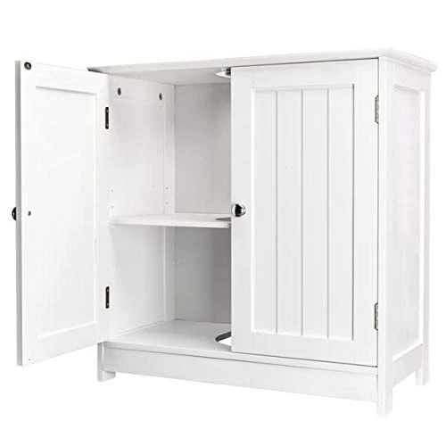 Bathroom Floor Storage Cabinet,Bathroom Single Vanity Cabinet Under Sink Storage,Space Saver Organizer Freestanding W/Shelf And Double Doors 7 Bathroom Floor Storage Cabinet,Bathroom Single Vanity Cabinet Under Sink Storage,Space Saver Organizer Freestanding W/Shelf And Double Doors - Image 5