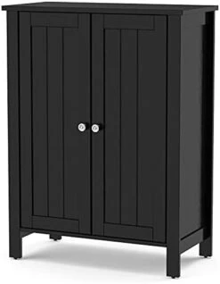 Tangkula Bathroom Floor Cabinet, Free Standing 3 Tier Storage Cabinet With Double Door & Adjustable Shelf, Wooden Bathroom Cabinet For Home Office, 23.5 X 12 X 31.5 Inches (Black) 16 Tangkula Bathroom Floor Cabinet, Free Standing 3 Tier Storage Cabinet With Double Door & Adjustable Shelf, Wooden Bathroom Cabinet For Home Office, 23.5 X 12 X 31.5 Inches (Black) -Moen Shop 31S yxJuLtL. AC